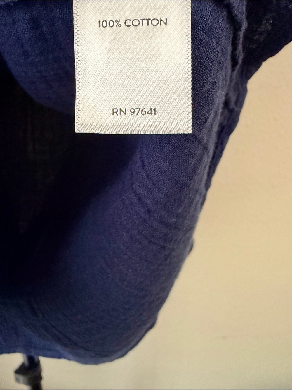 NWT J•Jill Navy Cotton Pintuck Button-Front Top Size M - Picture 3 of 4